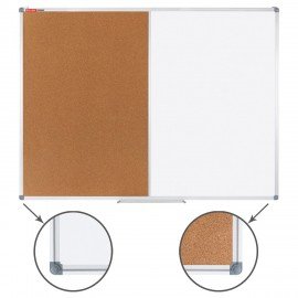Доска комбинированная: магнитно-маркерная, пробковая для объявлений 90х120 см, BRAUBERG Extra, 238184