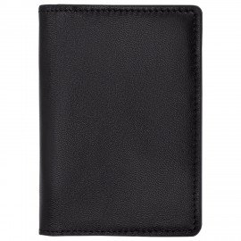 Обложка для паспорта и документов 7 в 1 натуральная кожа, без тиснения, черная, BRAUBERG, 238196