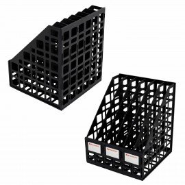 Лоток вертикальный для бумаг BRAUBERG ULTRA, 240 мм, 6 отделений, сетчатый, сборный, черный, 238251