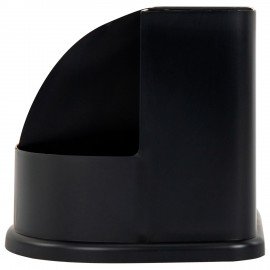 Подставка-органайзер BRAUBERG ULTRA, 132х122х108 мм, 5 отделений, черная, 238256