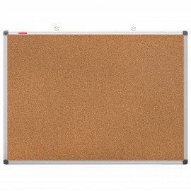 Доска пробковая для объявлений 90х120 см, алюминиевая рамка, BRAUBERG Extra, 238309
