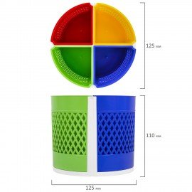 Подставка-органайзер STAFF "Octet", 4-8 отделений (трансформер), вращающаяся, разноцветная, 238322