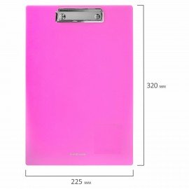 Доска-планшет пластиковая ERICH KRAUSE "Matt Neon", A4, ассорти, 55127