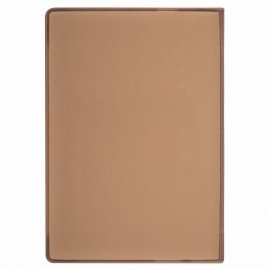 Обложка для паспорта, мягкий полиуретан, "PASSPORT", коричневая, STAFF, 238406
