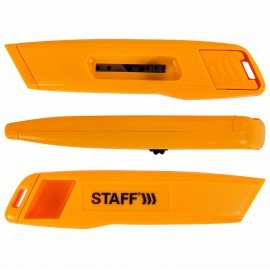 Нож универсальный мощный STAFF PRO, автофиксатор, ABS-пластик, 238734
