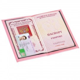 Обложка для паспорта "Passport map", экокожа soft touch, розовая, STAFF, 238759