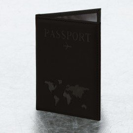 Обложка для паспорта "Passport map", экокожа soft touch, черная, STAFF, 238760