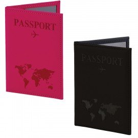 Обложка для паспорта НАБОР 2 штуки, экокожа soft touch, черная/малиновая, STAFF, 238767