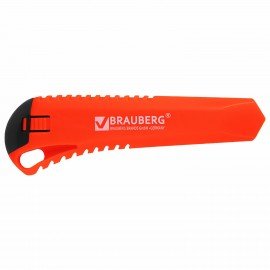 Нож канцелярский 18 мм КОМПЛЕКТ "5шт + 1шт В ПОДАРОК", фиксатор, блистер, BRAUBERG "Classic", 238773