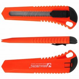 Нож канцелярский 18 мм КОМПЛЕКТ "5шт + 1шт В ПОДАРОК", фиксатор, блистер, BRAUBERG "Classic", 238773