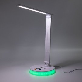 Настольная лампа светильник ночник SONNEN RG-001, LED, 6 Вт, 3 режима, RGB подсветка, белый, 238774