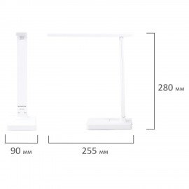 Настольная лампа светильник беспроводная SONNEN PT-101, USB, LED, 2 Вт, 3 режима, белый, 238776