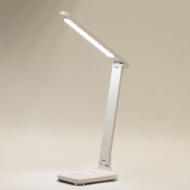 Настольная лампа светильник беспроводная SONNEN PT-102, USB, LED, 3 Вт, 3 режима, белый, 238777