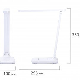 Настольная лампа светильник беспроводная SONNEN PT-102, USB, LED, 3 Вт, 3 режима, белый, 238777