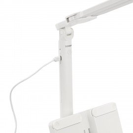 Настольная лампа светильник беспроводная SONNEN PT-202, подставка для книг, USB, LED, 5 Вт, 3 режима, 238780