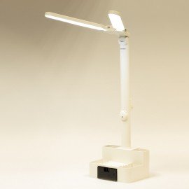 Настольная лампа светильник беспроводная SONNEN PT-201, органайзер, USB, LED, 5 Вт, 3 режима, белый, 238781