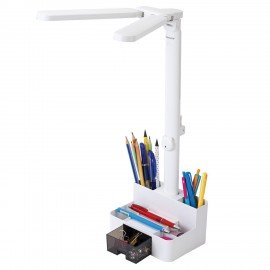 Настольная лампа светильник беспроводная SONNEN PT-201, органайзер, USB, LED, 5 Вт, 3 режима, белый, 238781