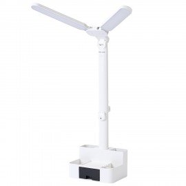 Настольная лампа светильник беспроводная SONNEN PT-201, органайзер, USB, LED, 5 Вт, 3 режима, белый, 238781