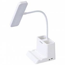Настольная лампа светильник беспроводная SONNEN PT-302, органайзер, USB, LED, 3 Вт, 3 режима, 238783