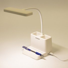 Настольная лампа светильник беспроводная SONNEN PT-302, органайзер, USB, LED, 3 Вт, 3 режима, 238783