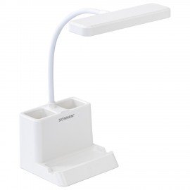 Настольная лампа светильник беспроводная SONNEN PT-302, органайзер, USB, LED, 3 Вт, 3 режима, 238783