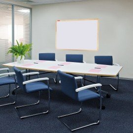 Доска магнитно-маркерная 60х90 см, деревянная рамка, BRAUBERG Standard, 238796