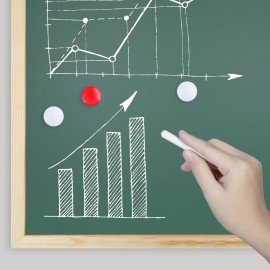 Доска для мела магнитная 45х60 см, зеленая, деревянная рамка, BRAUBERG Standard, 238798