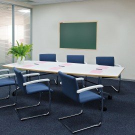 Доска для мела магнитная 50х70 см, зеленая, деревянная рамка, BRAUBERG Standard, 238799