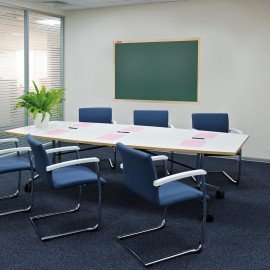 Доска для мела магнитная 60х90 см, зеленая, деревянная рамка, BRAUBERG Standard, 238800