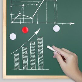 Доска для мела магнитная 60х90 см, зеленая, деревянная рамка, BRAUBERG Standard, 238800