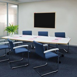 Доска для мела магнитная 50х70 см, черная, деревянная рамка, BRAUBERG Standard, 238803