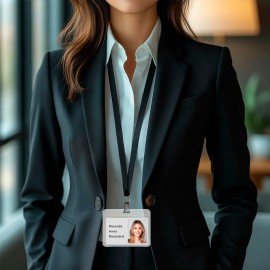 Бейдж горизонтальный (54х85 мм), прозрачный, ЗАЩИТА ОТ ВЛАГИ И ПЫЛИ, BRAUBERG EXTRA, 238805