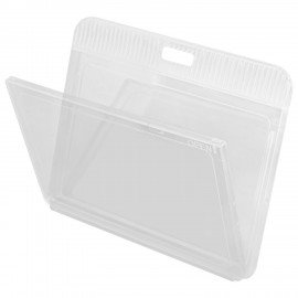 Бейдж горизонтальный (54х85 мм), прозрачный, ЗАЩИТА ОТ ВЛАГИ И ПЫЛИ, BRAUBERG EXTRA, 238805