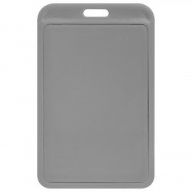 Бейдж вертикальный (85х54 мм), серый, МАТОВАЯ ПОВЕРХНОСТЬ, BRAUBERG EXTRA, 238813