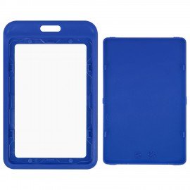 Бейдж вертикальный (85х54 мм), синий, МАТОВАЯ ПОВЕРХНОСТЬ, BRAUBERG EXTRA, 238814