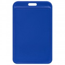 Бейдж вертикальный (85х54 мм), синий, МАТОВАЯ ПОВЕРХНОСТЬ, BRAUBERG EXTRA, 238814