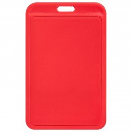 Бейдж вертикальный (85х54 мм), красный, МАТОВАЯ ПОВЕРХНОСТЬ, BRAUBERG EXTRA, 238816