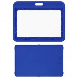 Бейдж горизонтальный (54х85 мм), синий, МАТОВАЯ ПОВЕРХНОСТЬ, BRAUBERG EXTRA, 238818