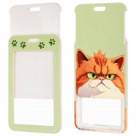 Бейдж вертикальный с 3D печатью "Котик" (85х54 мм), лента 45 см, СЛАЙДЕР, FUNSTER, 238828