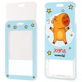 Бейдж вертикальный с 3D печатью "Капибара" (85х54 мм), лента 45 см, СЛАЙДЕР, FUNSTER, 238829