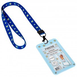 Бейдж вертикальный с 3D печатью "Капибара" (85х54 мм), лента 45 см, СЛАЙДЕР, FUNSTER, 238829