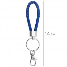 Бейдж вертикальный (85х54 мм), петля с карабином, СЛАЙДЕР, синий, BRAUBERG EXTRA, 238836