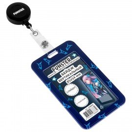 Бейдж вертикальный с 3D печатью "Аниме" (85х54 мм), с рулеткой, СЛАЙДЕР, FUNSTER, 238840