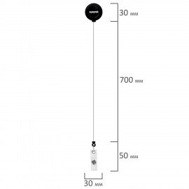 Бейдж вертикальный с 3D печатью "Отражение" (85х54 мм), с рулеткой, СЛАЙДЕР, FUNSTER, 238841