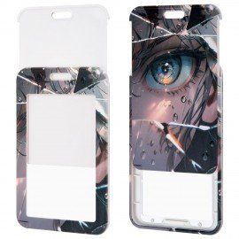 Бейдж вертикальный с 3D печатью "Отражение" (85х54 мм), с рулеткой, СЛАЙДЕР, FUNSTER, 238841