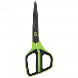 Ножницы BRAUBERG "JET Special", салатовые, 210 мм, 3-х сторонняя заточка, тефлоновое покрытие, 238852