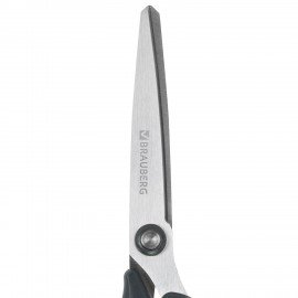 Ножницы BRAUBERG "BOMB", 170 мм, графитовый цвет, 2-х сторонняя заточка, эргономичные, 238857