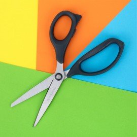 Ножницы BRAUBERG "BOMB", 170 мм, графитовый цвет, 2-х сторонняя заточка, эргономичные, 238857