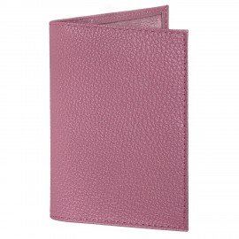 Обложка для паспорта натуральная кожа флоттер, кожаный уголок, пудрово-розовая, BRAUBERG, 238861