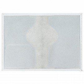 Обложка для паспорта натуральная кожа флоттер, принт "Сердечки", цвет белый, BRAUBERG, 238866